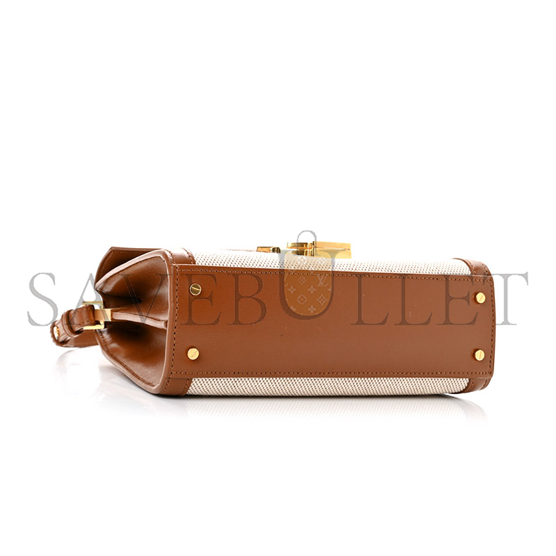 Y*L cassandra mini top handle bag in canvas and calfskin 602716 (20*16*7.5cm)